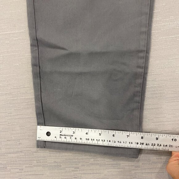 Calvin Klein Chino Pants Mens 36 x 30 Gray Slim Fit Straight Flex Waist Cotton - Picture 10 of 13